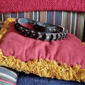 Heavy duty leather bullet belt (fake bullets)